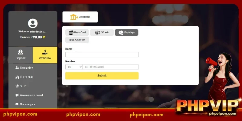 Minimum requirement for each withdrawal on the platform